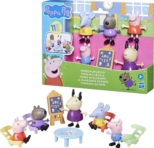 Peppa Gris Lekegruppe med 11 Deler - Samlefigurer i Plast