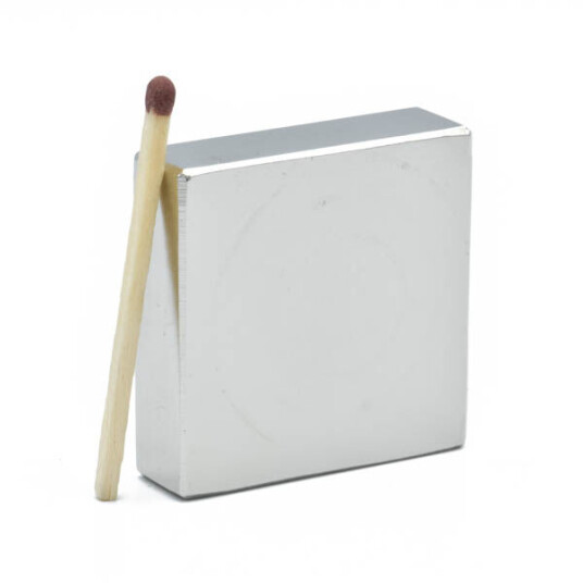 SuperMagneter Stor Firkantet Neodymmagnet   Blokk 35 X 35 X 10 Mm   Trekkraft 27 Kg