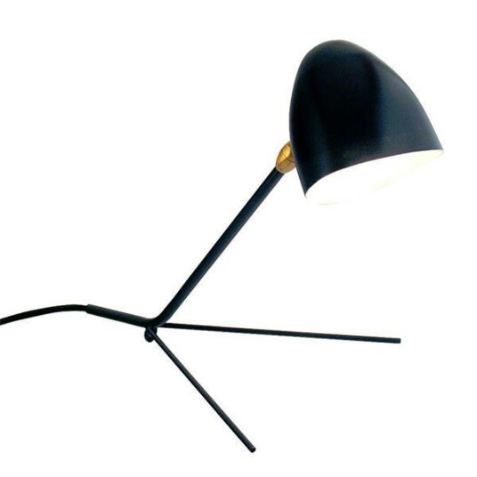 Serge Mouille Cocotte Bordlampe Sort & Messing Serge Mouille Cocotte Bordlampe Sort & Messing