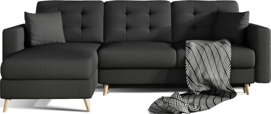 Seksjon Eltap Asgard L 248x93x162 cm Sawana 14 Svart
