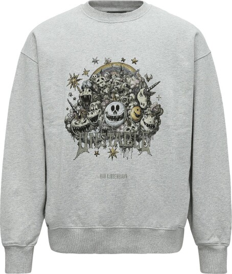 HAN Kjøbenhavn Madhouse Loose Crewneck LIGHT GREY MELANGE XXL HAN Kjøbenhavn Madhouse Loose Crewneck LIGHT GREY MELANGE XXL