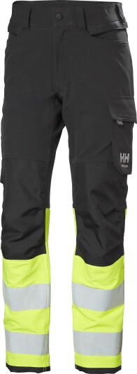 Helly Hansen Workwear Alna 4x Hh Connect 77340 369 Arbeidsbukse Varsel Morkgra Gul Mork Gra Gul