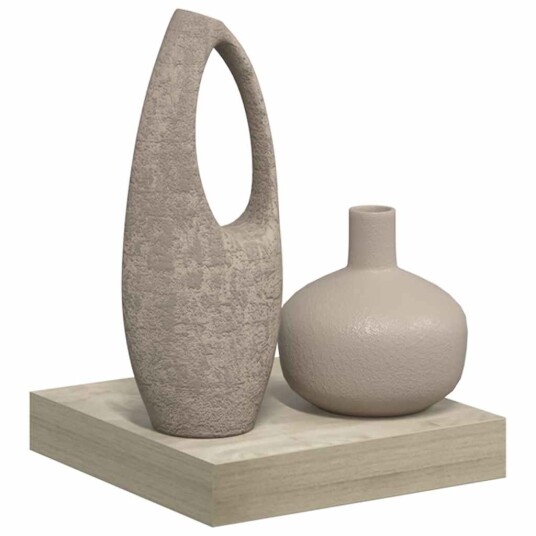 vidaXL Flytende vegghylle eik 23x23,5x3,8 cm MDF