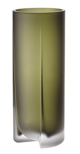 Iittala Kuru vase 25,5 cm frostet mosegrønn