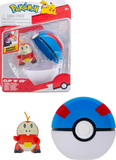 Pokémon Clip N Go Fuecoco med Great Ball - Flerfarget Figur Pokémon Clip N Go Fuecoco med Great Ball - Flerfarget Figur