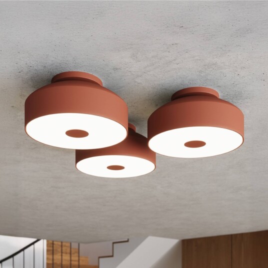 Taklampe CLARO SOLLUX LIGHTING dimbar Brun / rust Stue / spisestue Metall
