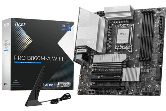 MSI PRO B860M-A Micro ATX Hovedkort med Wi-Fi 7 og DDR5 MSI PRO B860M-A Micro ATX Hovedkort med Wi-Fi 7 og DDR5