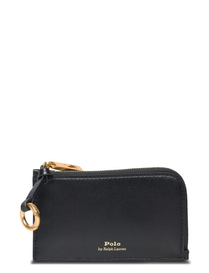Polo Ralph Lauren Polo Id Leather Zip Card Case Black ONE SIZE Polo Ralph Lauren Polo Id Leather Zip Card Case Black ONE SIZE