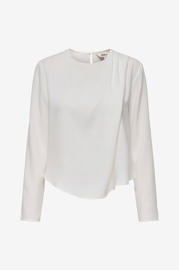 Only Bluse onlGandha L/s Top Wvn Hvit