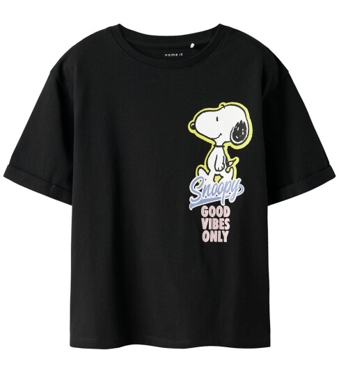 Name It Nkfdylana Snoopy Ss Nreg Top Box Sky Black 134 140 Name It Nkfdylana Snoopy Ss Nreg Top Box Sky Black 134 140