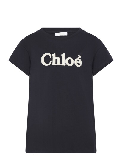 Chloé Logo Short-Sleeved T-Shirt - Black - 4 Y Chloé Logo Short-Sleeved T-Shirt - Black - 4 Y