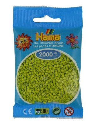 Hama Mini Perler 2000Stk Lime Hama Mini Perler 2000Stk Lime