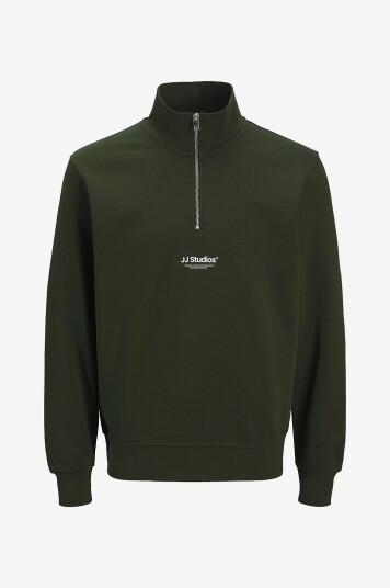 Jack & Jones Junior Collegegenser jjeSoho Sweat Quarter Zip HN J Grønn