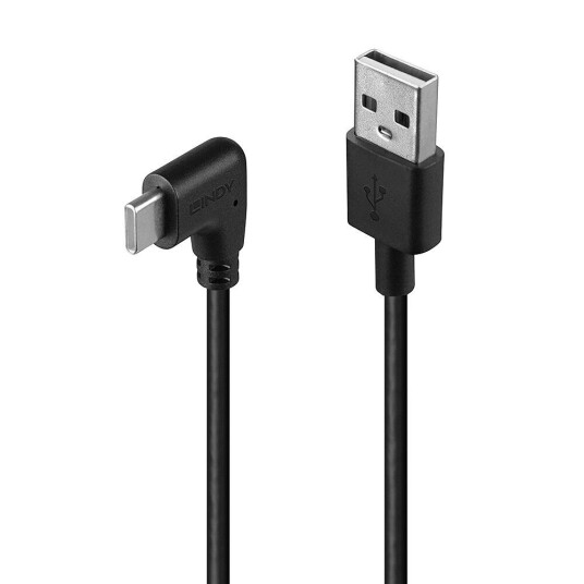 Lindy USB 2.0 Type A til C 0,5m Vinklet Kabel
