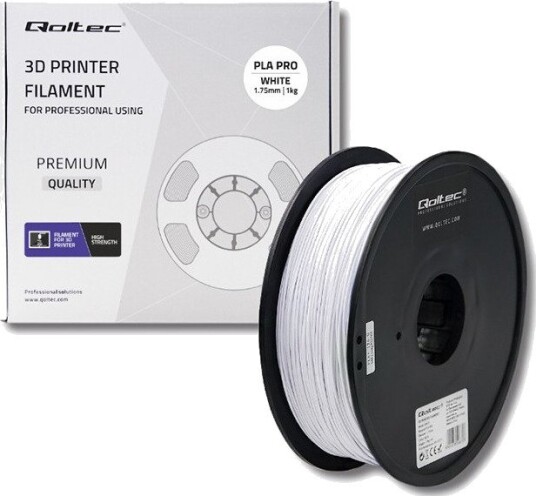 Qoltec 50671 PLA Filament Hvit 1.75 mm 1 kg