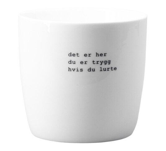 Sögne Home Krus Det er her du trygg 30cl hvit