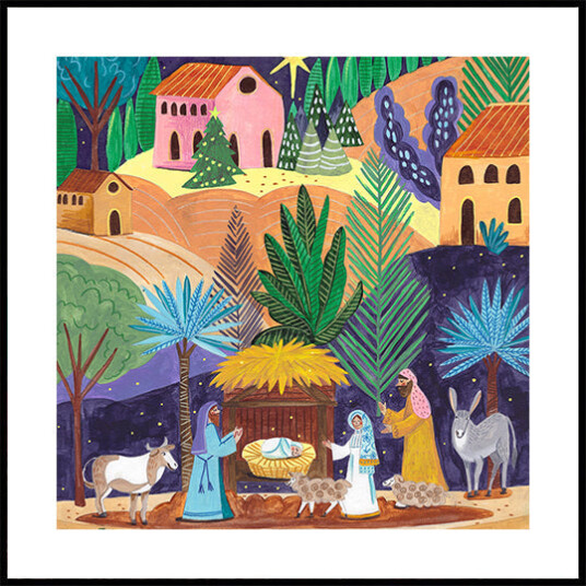 Nativity Scene Plakat Plakat / 40x40cm Nativity Scene Plakat Plakat / 40x40cm