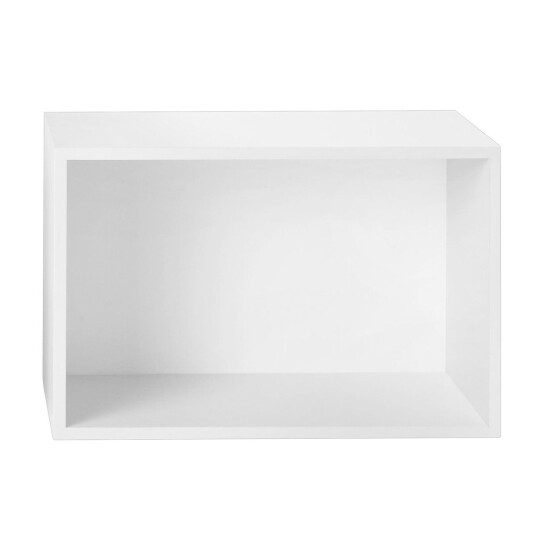 Muuto Stacked 2.0 hyller med ryggskive, large hvit Muuto Stacked 2.0 hyller med ryggskive, large hvit