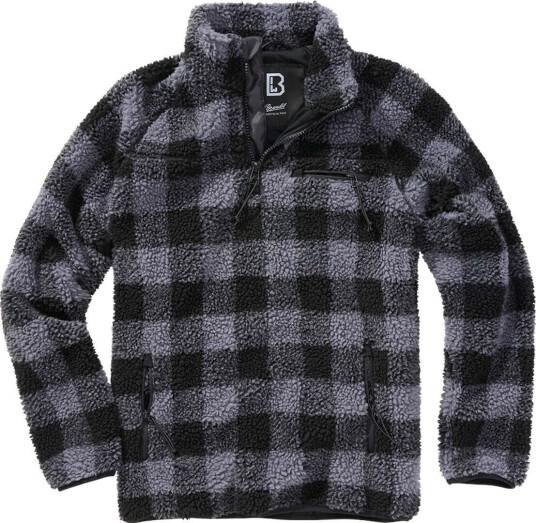 Brandit Teddyfleece Genser XL Svart Grå Brandit Teddyfleece Genser XL Svart Grå