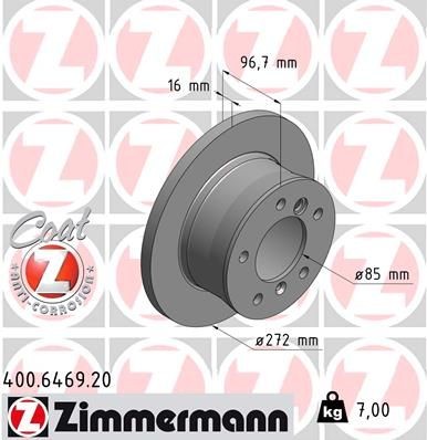 Bremseskive ZIMMERMANN 400.6469.20