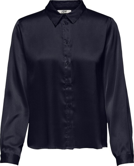 JDY   Skjorte jdyFifi Life L/S Short Shirt Wvn   Blå