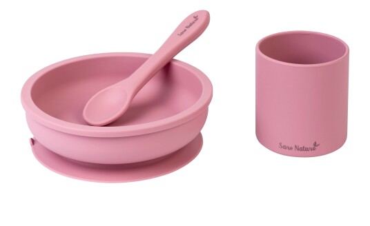 SARO Baby Silicone Food Set 3 pieces Pink