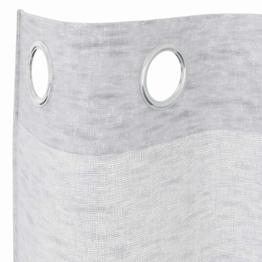 Gardiner med gardiner 2 pcs Lysegrå Polyester