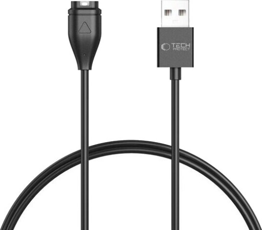 Tech-Protect MC04 UltraBoost USB-A-kabel for Garmin-klokke 1 m svart