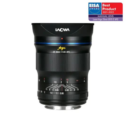 Laowa Argus 33mm f/0.95 CF APO Normalobjektiv for Canon RF Laowa Argus 33mm f/0.95 CF APO Normalobjektiv for Canon RF