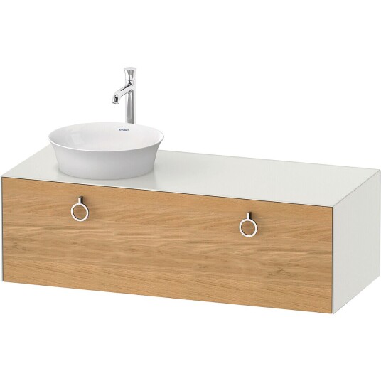 Duravit White Tulip Servantskap 1 skuff 130x55x40,8 cm Eik/Hvit Matt