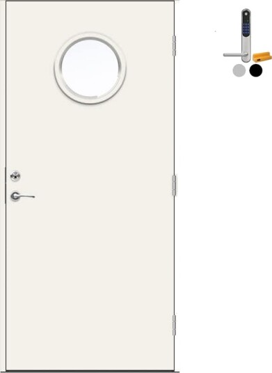 Ytterdør Swedoor Advance-Line Nordic Molde med Yale Doorman Classic Home