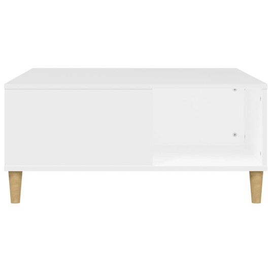 vidaXL Salongbord hvit 80x80x36,5 cm konstruert tre