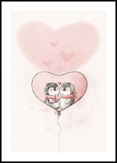Penguin in love Plakat Plakat / 21x30cm