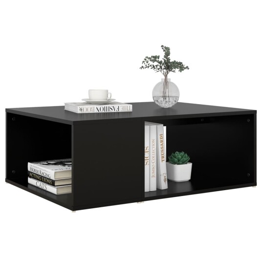 vidaXL Salongbord svart 90x67x33 cm sponplate