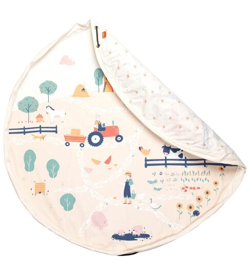 play&go Lekeunderlag 2-i-1-bondegård ⌀ 140 cm
