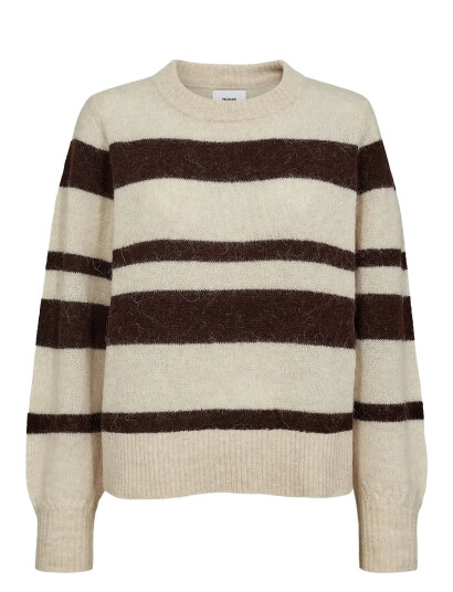 Nümph Nuriette Wide Stripe Pullover - Beige - XS/S Nümph Nuriette Wide Stripe Pullover - Beige - XS/S