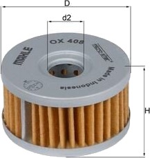 Oljefilter MAHLE ORIGINAL OX 408 Oljefilter MAHLE ORIGINAL OX 408