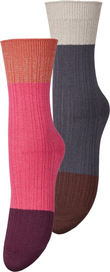 Becksöndergaard Colourblock Bam Sock 2 Pack Grey 37 39
