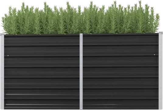 vidaXL Høybed antrasitt 160x40x77 cm galvanisert stål