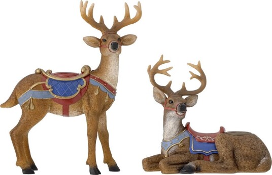Bloomingville Glory Lysestaker - Reinsdyr - 2 stk