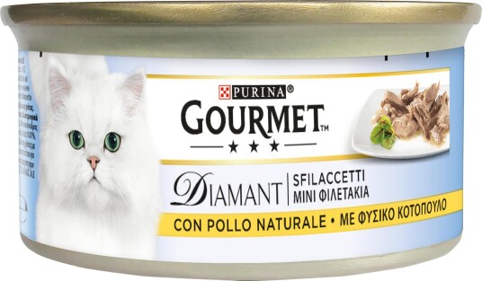 Gourmet våtfôr Diamant våtfôr for katter Fileter med naturlig kylling 24 x 85 g
