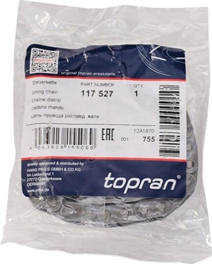 TOPRAN 117 527 Registerkjede