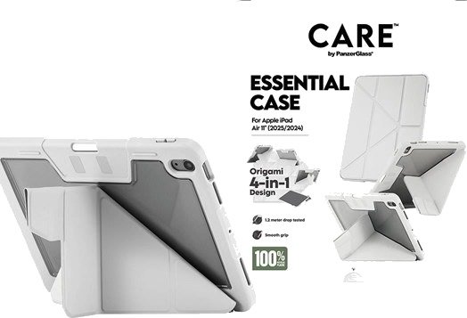 CARE by PanzerGlass Essential Case Light Grey iPad Air 11" (2024-2026)