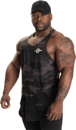 BETTER BODIES MEN Better Bodies Essential T-back V2, mørk camo singlet BETTER BODIES MEN Better Bodies Essential T-back V2, mørk camo singlet