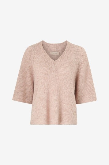 MOS MOSH - Genser mmTaci 3/4 V-neck Knit - Beige