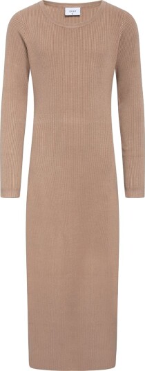 Grunt Kjole   Rib   Viskose   Munk   Nature   Grunt   14 år 164   Kjole Beige Brun