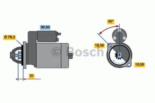 Starter BOSCH 0 986 022 500