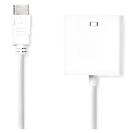 Nedis HDMI til VGA 15p Nikkelbelagt 1080p 0.20m Hvit Nedis HDMI til VGA 15p Nikkelbelagt 1080p 0.20m Hvit