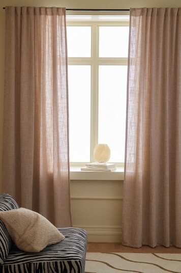 Ellos Home Gardin med multibånd Olinda 2 pakning Rosa