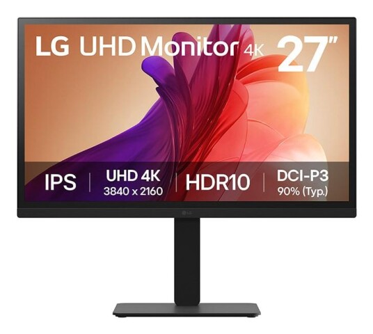 LG 27BA45U-B 27" 4K UHD IPS Skjerm med HDR10 - Sort